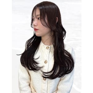 【MICHI 富田店　古作蓮】暗髪 髪質改善 韓国風巻き 