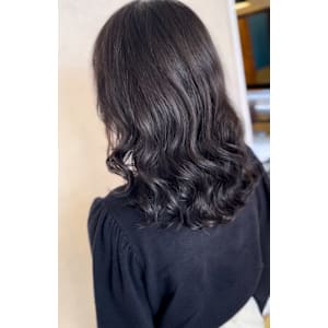 ミディアムコテ巻き風パーマ