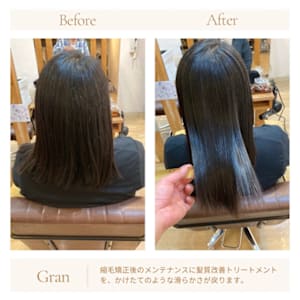 お客様髪質改善データ1786（縮毛矯正後のケア）