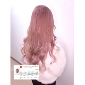 透明感愛されピンクヘアー