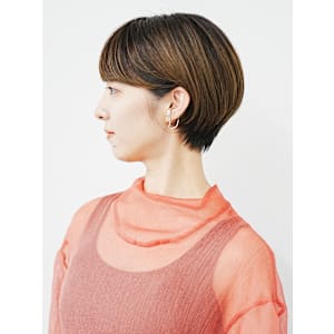 前下がりショート・ボブ/絶壁解消/前髪あり/40代/30代