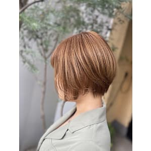 骨格補正ショート★オレンジベージュカラー
