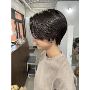 大人ナチュラル丸みショートボブ◎20代30代40代