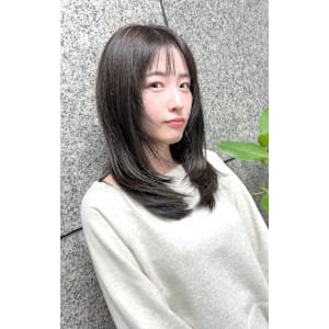 暗髪ロングレイヤー/フェイスレイヤー
