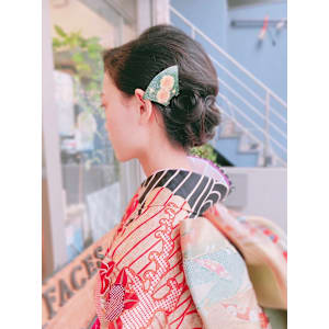 振り袖着付けとヘアセット