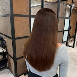 髪質改善　縮毛矯正　マロンブラウン　学割　レイヤーカット