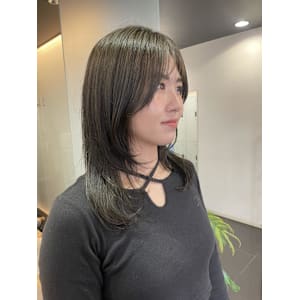 [風花]ブリーチなしダブルカラーオリーブベージュ