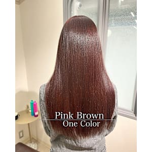 【星野】春に向けた大人気の透明感ピンクブラウンカラー