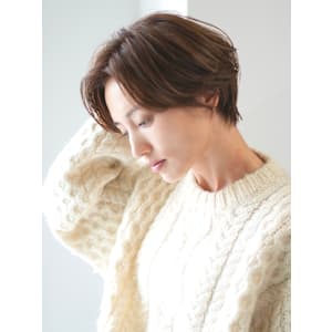 前下がりショート・ボブ/絶壁解消/前髪あり/40代/30代