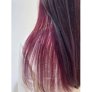 インナーカラー/パープルレッド