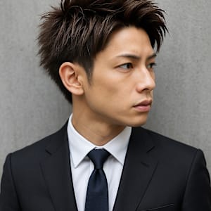 アップバング × ビジネスショート