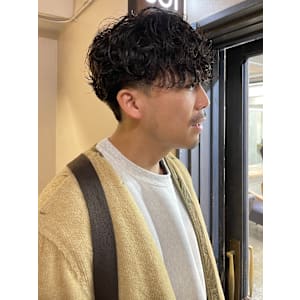 メンズ無造作パーマ_メンズマッシュ