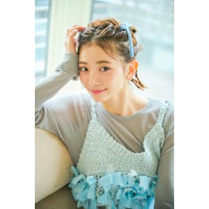 ショートボブリボンアレンジ