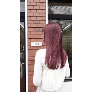 髪質改善カラー × ピンク