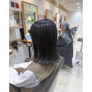 白髪ぼかし細めハイライト30代40代50代グレージュ