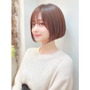 ショート ボブ 再現性カット 透明感 アッシュカラー 30代