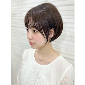 ショート　丸みショート　再現性　暖色系カラー　30代40代