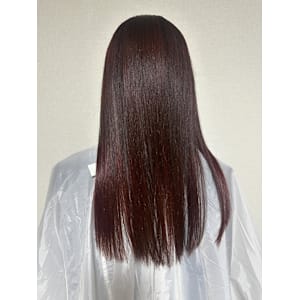 ブリーチなしワインレッド