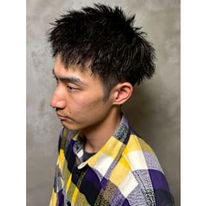 ツイスパ 刈り上げショート マッシュヘア メンズパーマ