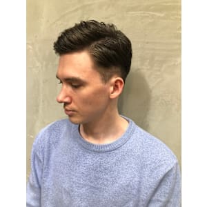 大人男子にオススメの短髪サイドパートスタイル/目白/池袋