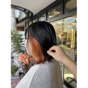 ［風花］インナーブリーチでできるオレンジカラー