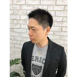 ショートレイヤー 黒髪 MEN'S HAIR/メンズカット　