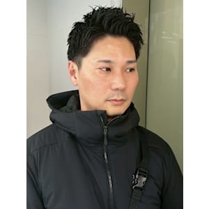 アップバング ツーブロック スパイキーショート ビジネス