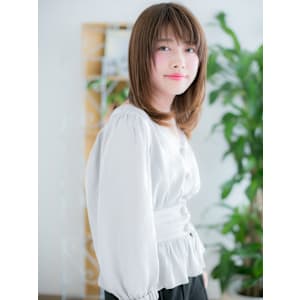 【Linoa】艶カラー上品ツヤ髪内巻きワンカール