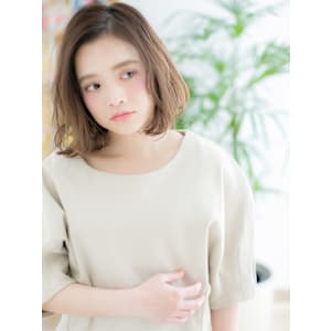 【Linoa】プラチナカラー×大人なかきあげボブ