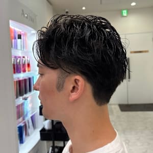 過去のパーマを生かしたカット