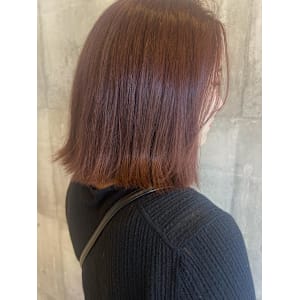 ボブ／ピンクブラウン