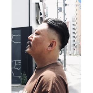 スキンフェード×オールバック