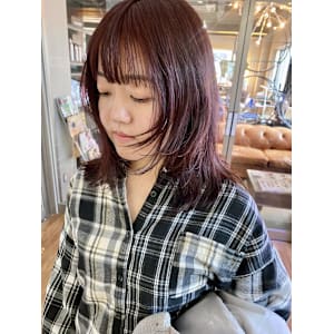 ブリーチなしレッドカラー