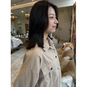 渋谷/フェザーパーマ/ミニウルフ/チェリーブラウン/ボブ