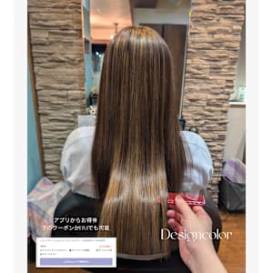 縮毛×ハイライト