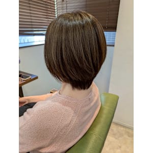 髪質改善/縮毛矯正/酸性ストレート/ショートボブ/艶カラー