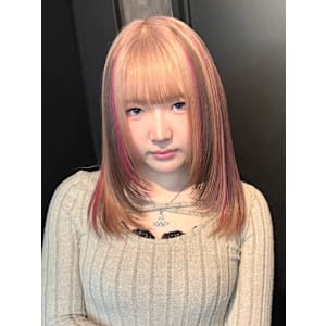 スラッシュカラー　デザインカラー　ハイトーン　原宿/表参道