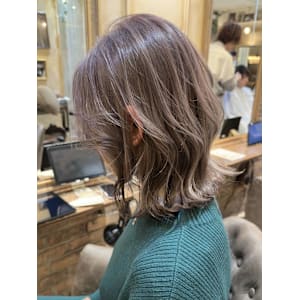 ラベンダーミルクティー_ グレージュ_ 韓国風巻き3