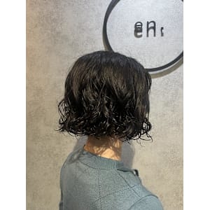 ♪襟足ギリギリのミニボブパーマ