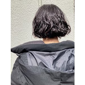 菱形ボブ✖️パーマ