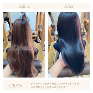 お客様髪質改善データ1808（ダークトーンカラー）