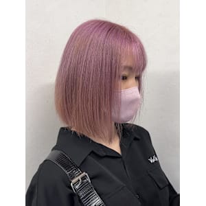 ブリーチ2回で作るピンクカラー♪