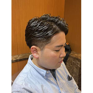 銀座　理容室　メンズパーマ　アイロンパーマ