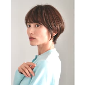前下がりショート・ボブ/絶壁解消/前髪あり/40代/30代