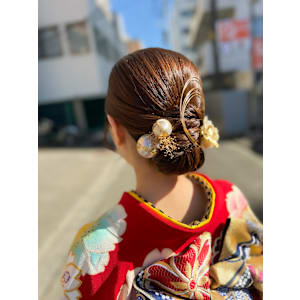 振袖着付け+ヘアセット