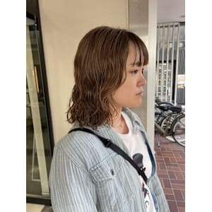 ［風花］くしゃっと可愛いボブニュアンスパーマ