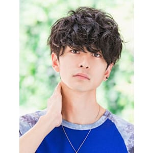 ラフウェーブマッシュ＃グランジサイドパートツーブロック