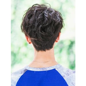 ラフウェーブマッシュ＃グランジサイドパートツーブロック