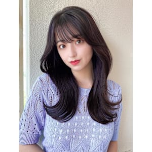 後れ毛が可愛い顔周りハイレイヤーロングチェリーブラウン - AFLOAT/L 錦糸町【アフロートエル】【アフロートエル キンシチョウ】掲載中