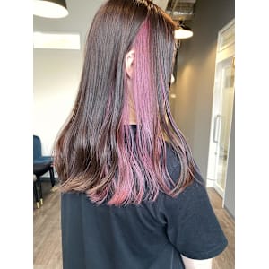 《kitin吉祥寺》インナーカラー　クリアピンク　レイヤー